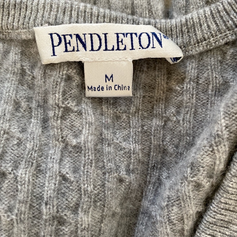 Pendleton Cashmere Gray Sweater - image 2